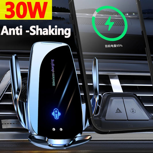 30W Car Wireless Charger Automatic Car Phone Holder
