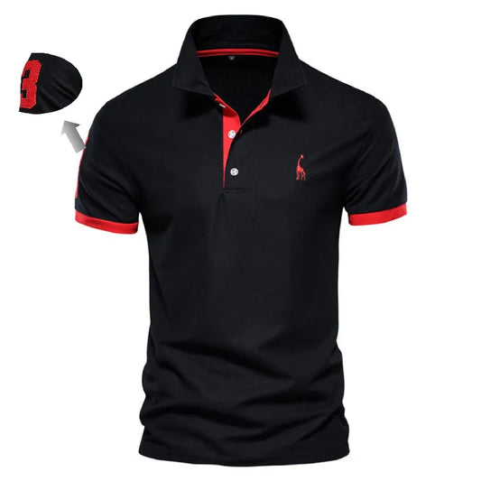AIOPESON Embroidery 35% Cotton Polo Shirts for Men Casual
